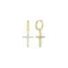 MY iMenso ODM "Cross 15mm CZ" earring (925/0,5Mgold-plated)