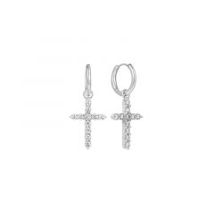 MY iMenso ODM "Cross 15mm CZ" earring (925/rhod-plated)