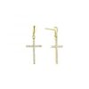 MY iMenso ODM "Cross 19mm CZ" earstuds (925/0,5Mgold-plated)