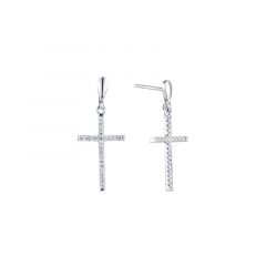 MY iMenso ODM "Cross 19mm CZ" earstuds (925/rhod-plated)