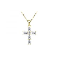 MY iMenso ODM "Cross 19mm CZ" pendant (925/0,5Mgold-plated)