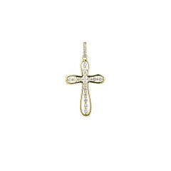 MY iMenso ODM "Cross 19mm CZ" pendant (925/0,5Mgold-plated)