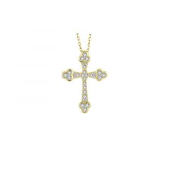 MY iMenso ODM "Cross 19mm CZ" pendant (925/0,5Mgold-plated)