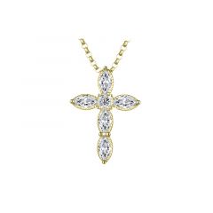 MY iMenso ODM "Cross 23mm CZ" pendant (925/0,5Mgold-plated)
