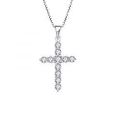 MY iMenso ODM "Cross 23mm CZ" pendant (925/rhod-plated)