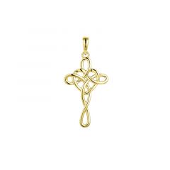 MY iMenso ODM "Cross 25mm CZ" pendant (925/0,5Mgold-plated)