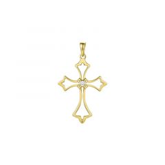 MY iMenso ODM "Cross 28mm CZ" pendant (925/0,5Mgold-plated)