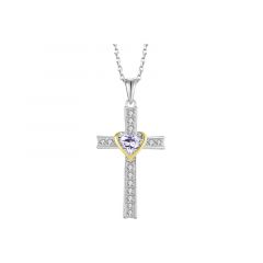MY iMenso ODM "Cross 28mm CZ" pendant (925/0,5Mgold-plated)