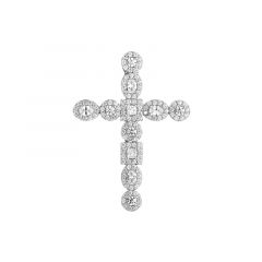 MY iMenso ODM "Cross 34mm CZ" pendant (925/rhod-plated)