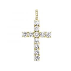 MY iMenso ODM "Cross 36mm CZ" pendant (925/0,5Mgold-plated)