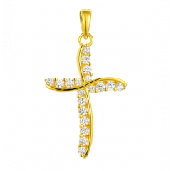 MY iMenso ODM "Cross Cynthia" pendant (925/0,5Mgold-plated)