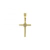MY iMenso ODM "Cross loop CZ 26mm" pendant (925/0,5Mgold-plated)
