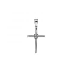 MY iMenso ODM "Cross loop  CZ 26mm" pendant (925/rhod-plated)