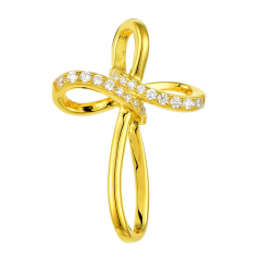 MY iMenso ODM "Cross Olivia" pendant (925/0,5Mgold-plated)