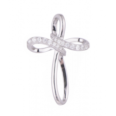 MY iMenso ODM "Cross Olivia" pendant (925/rhod-plated)