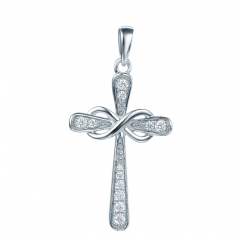 MY iMenso ODM "Cross Simone" pendant (925/rhod-plated)