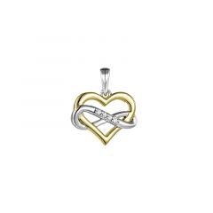 MY iMenso ODM "Cuore & infinito CZ" pendant 15x17mm (925/rhod/gold-plated)