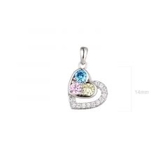 MY iMenso ODM "Cuori pastello" pendant  (925/rhod-plated)