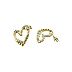 MY iMenso ODM "Curo dots & CZ 19mm" earstuds (925/0,5Mgold-plated)