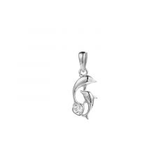 MY iMenso ODM "Dolpin CZ 15mm" necklace (925/rhod-plated)