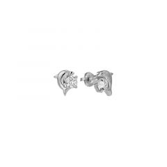 MY iMenso ODM "Dolpin CZ 9mm" earrings (925/rhod-plated)