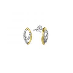 MY iMenso ODM "Dopilissa CZ" earrings 13mm (925/rhod/gold-plated)