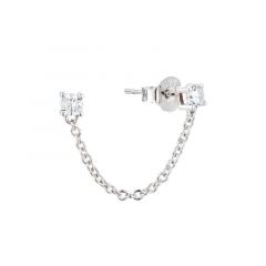 MY iMenso ODM "Doppia Borchia" single earring (925/rhod-plated)