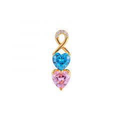 MY iMenso ODM "Doppio Cuore" necklace (925/0.5Mgold-plated)