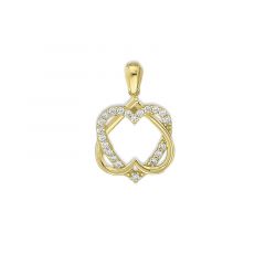 MY iMenso ODM "Double Cuore CZ" pendant (925/0,5Mgold-plated)