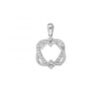 MY iMenso ODM "Double Cuore CZ" pendant (925/rhod-plated)
