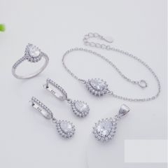 MY iMenso ODM "Drop Roset" set (925/rhod-plated)