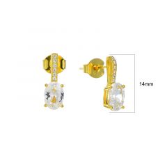 MY iMenso ODM "Elena Crystal CZ" earrings  (925/0,5Mgold-plated)