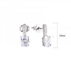 MY iMenso ODM "Elena Crystal CZ" earrings  (925/rhod-plated)
