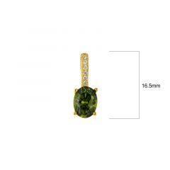 MY iMenso ODM "Elena Olive CZ" pendant  (925/0,5Mgold-plated)