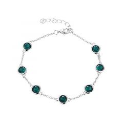 MY iMenso ODM "Emerald 5mm CZ dots" bracelet (925/rhod-plated)