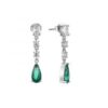 MY iMenso ODM "Emerald-CZ drops" earring (925/rhod-plated)