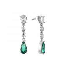 MY iMenso ODM "Emerald-CZ drops" earring (925/rhod-plated)