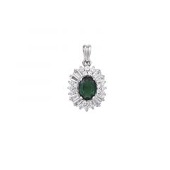 MY iMenso ODM "Emerald de Luxe CZ CZ 16mm" pendant (925/rhod-plated)