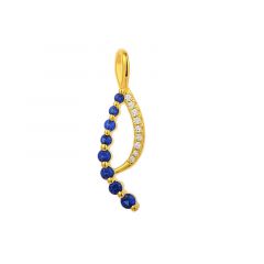 MY iMenso ODM "Fantasy Blue & White-CZ" pendant (925/0,5Mgold-plated)