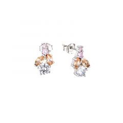 MY iMenso ODM "Fantasy Cognac CZ 14mm" earrings  (925/rhod-plated)
