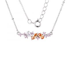 MY iMenso ODM "Fantasy Cognac CZ 25mm" necklace  (925/rhod-plated) 42+3cm