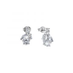 MY iMenso ODM "Fantasy Crystal CZ 14mm" earrings  (925/rhod-plated)