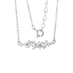 MY iMenso ODM "Fantasy Crystal CZ 25mm" necklace  (925/rhod-plated) 42+3cm