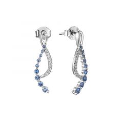 MY iMenso ODM "Fantasy L.Blue & White-CZ" earring (925/rhod-plated)