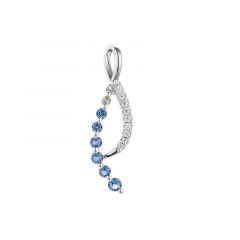 MY iMenso ODM "Fantasy L.Blue & White-CZ" pendant (925/rhod-plated)