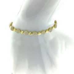 MY iMenso ODM "Fantasy Tennis rounds CZ"  brac (925/1Mgold-plated) 17,5+4cm