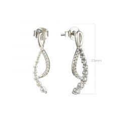 MY iMenso ODM "Fantasy White-CZ" earring (925/rhod-plated)