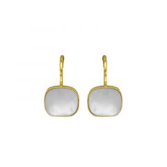 MY iMenso ODM "FWP 10x10 MOP square" earrings (925/0,5Mgold-plated)
