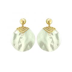 MY iMenso ODM "FWP Cleopetra 1 MOP" 30mm earstuds (925/0,5Mgold-plated)