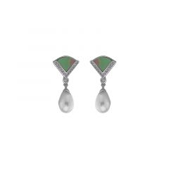 MY iMenso ODM "FWP drop & black MOP" eartuds (925/rhod-plated)